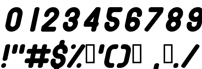 Bubble Club Italic Font OTHER CHARS