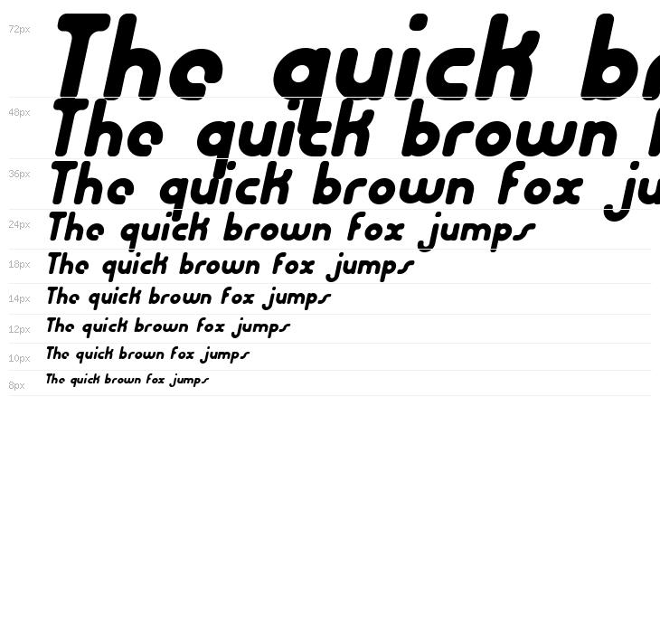 Bubble Club Italic Waterfall