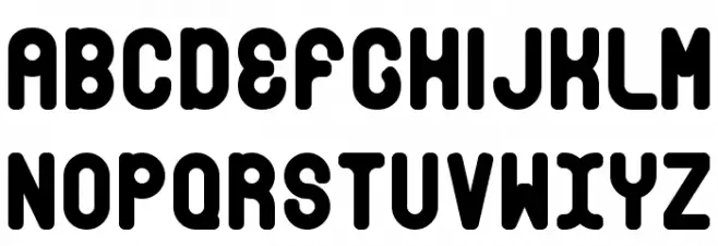 Bubble Club Schriftart Groß