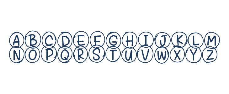 Bubble Dance Monogram Uppercase