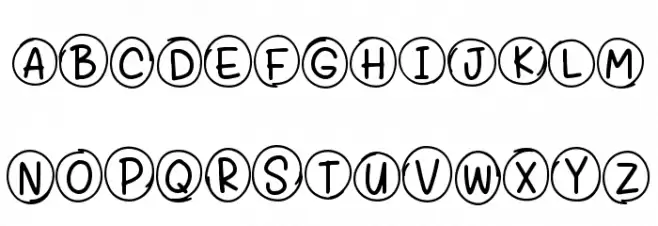 Bubble Dance Monogram Шрифта ВЕРХНИЙ