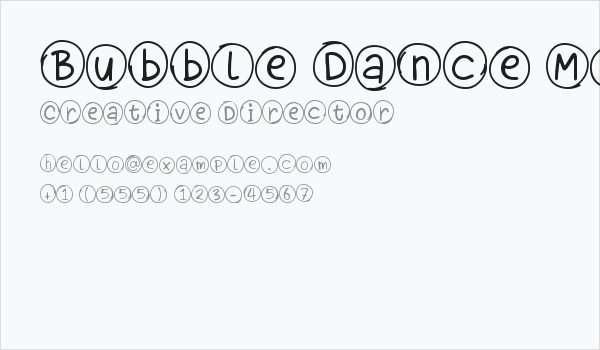Bubble Dance Monogram Business Card