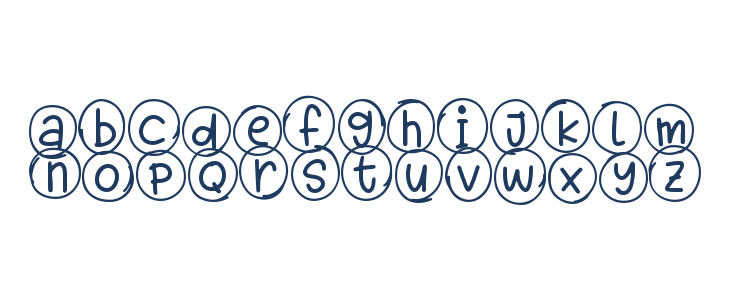 Bubble Dance Monogram Lowercase