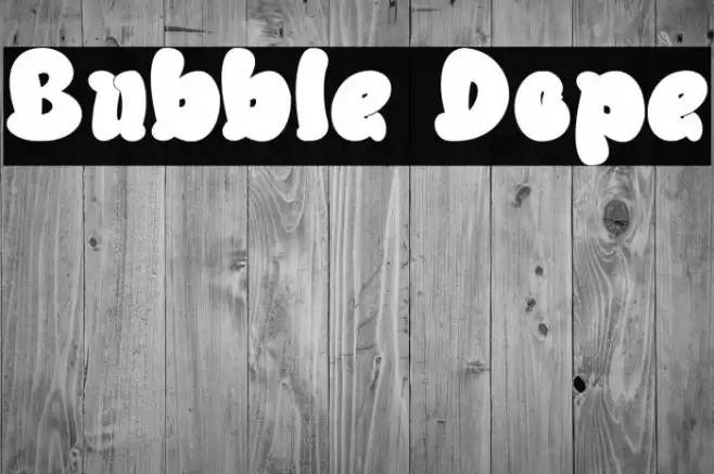 Bubble Dope 字体 examples