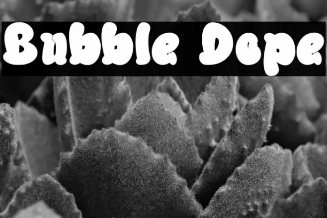 Bubble Dope 字体 examples