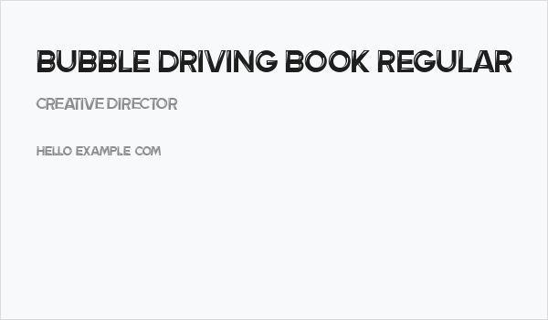 Bubble Driving Book Regular Business Card