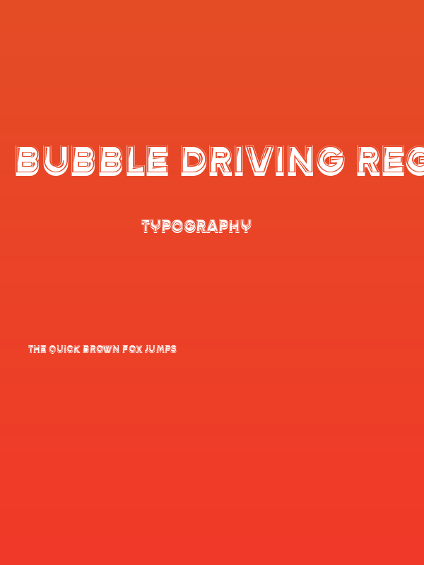 Bubble Driving Regular Poster