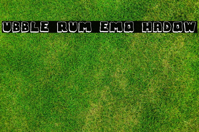 Bubble Frum Demo Shadow Font examples