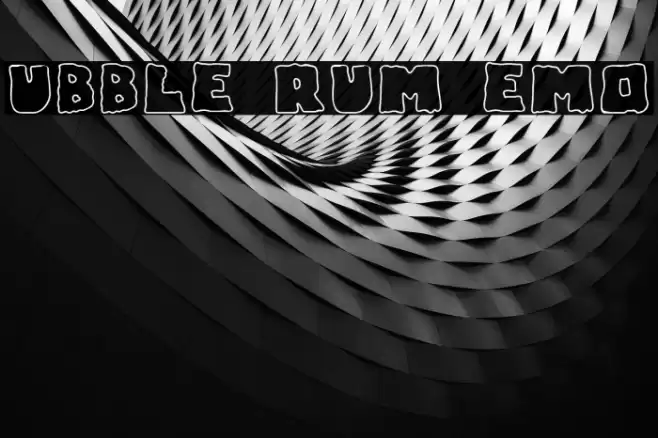 Bubble Frum Demo Font examples