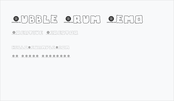 Bubble Frum Demo Business Card