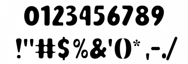 Bubble Garden Font OTHER CHARS