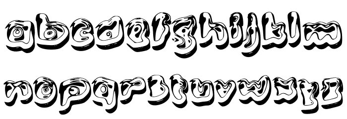 Bubble Gold Font LOWERCASE
