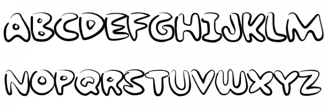 Bubble Gum Rock ATrial Font Litere mari
