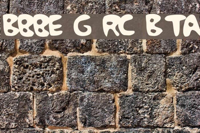 Bubble Gum Rock BTrial Font examples