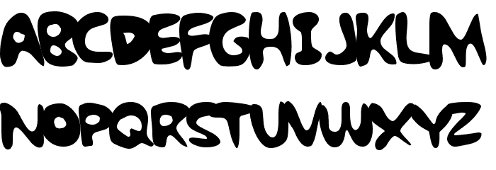 Bubble Gum Rock BTrial Font LOWERCASE