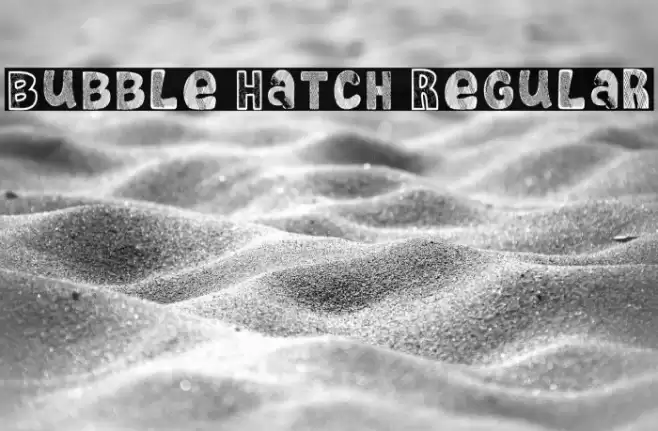 Bubble Hatch Regular Font examples