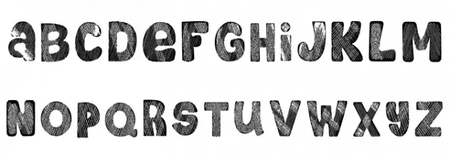 Bubble Hatch Regular フォント 小文字