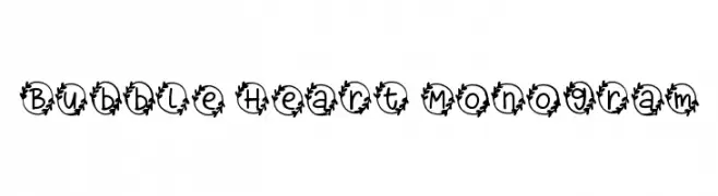 Bubble Heart Monogram Free Fonts Download