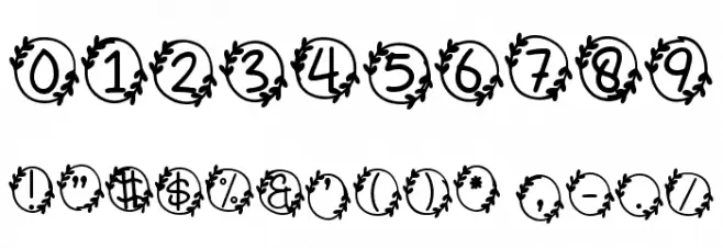 Bubble Heart Monogram Шрифта ДРУГИЕ символов