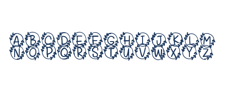 Bubble Heart Monogram Uppercase