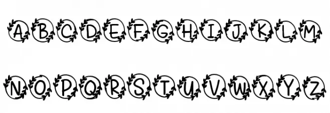 Bubble Heart Monogram Шрифта ВЕРХНИЙ