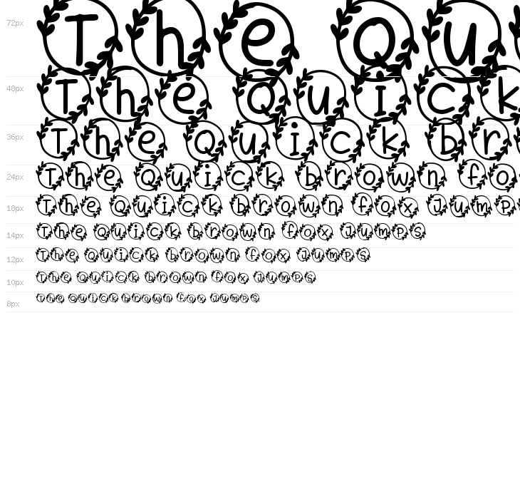 Bubble Heart Monogram Waterfall