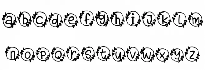 Bubble Heart Monogram Шрифта строчной