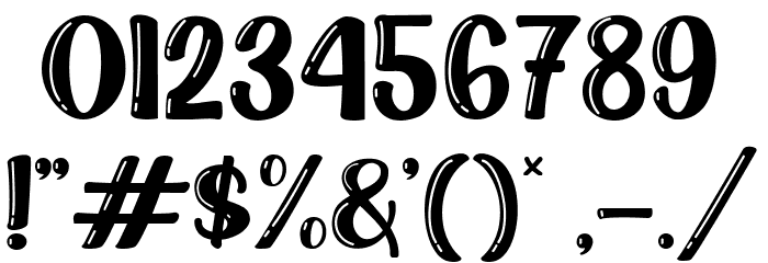 Bubble Jelly Shadow Font OTHER CHARS