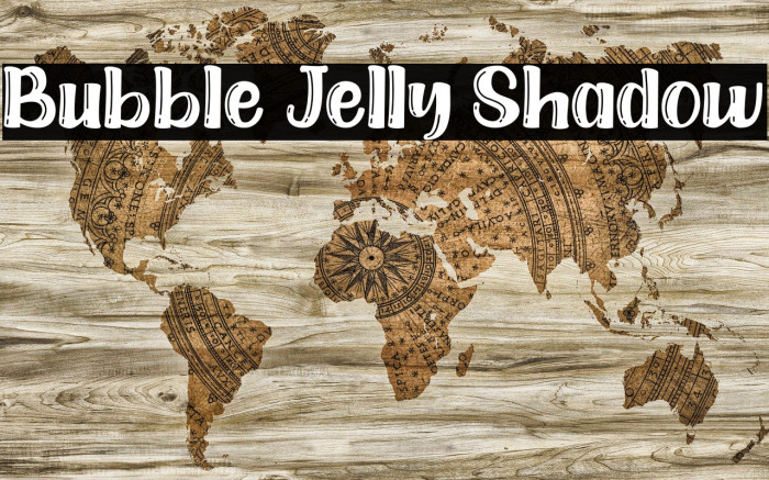 Bubble Jelly Shadow Font examples