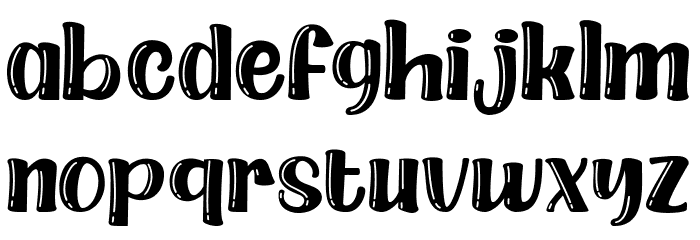 Bubble Jelly Shadow Font LOWERCASE