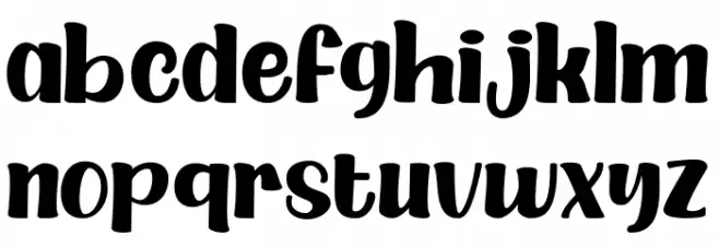 Bubble Jelly Font LOWERCASE