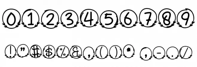 Bubble Leaf Monogram フォント その他の文字