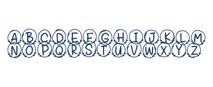 Bubble Leaf Monogram Uppercase