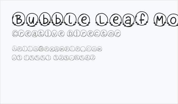 Bubble Leaf Monogram Business Card