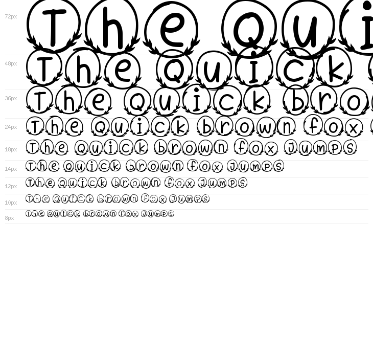 Bubble Leaf Monogram Waterfall