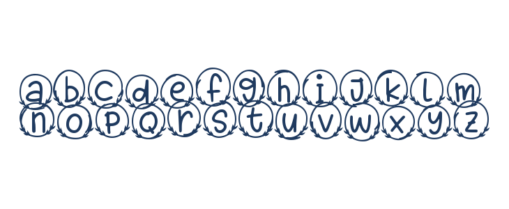 Bubble Leaf Monogram Lowercase