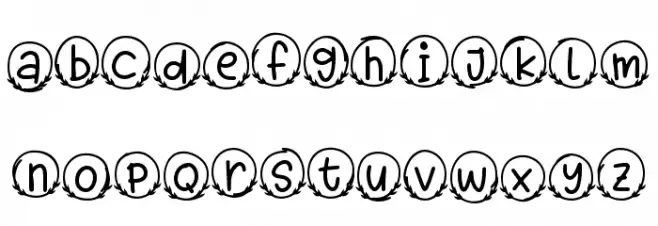 Bubble Leaf Monogram フォント 小文字