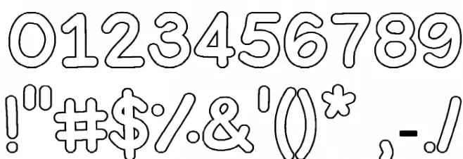 Bubble Letters フォント その他の文字