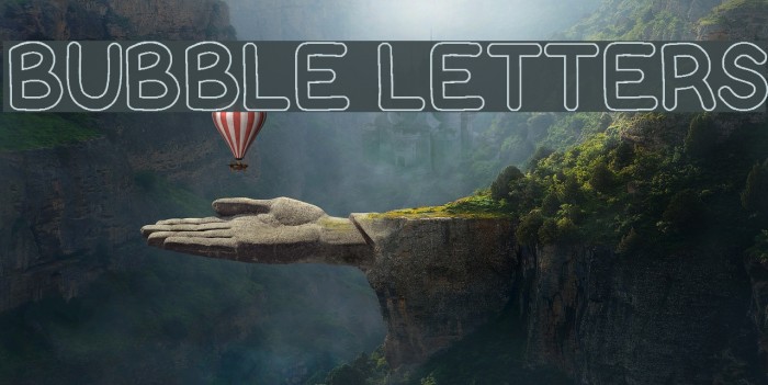 Bubble Letters フォント examples