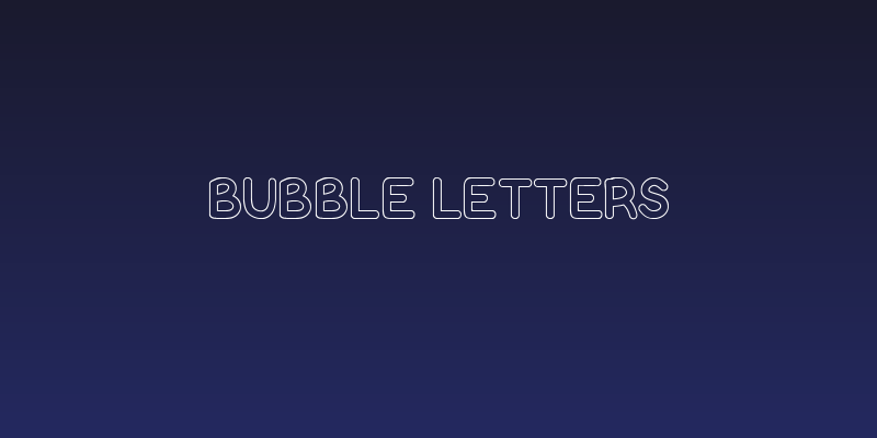 Bubble Letters Social Header
