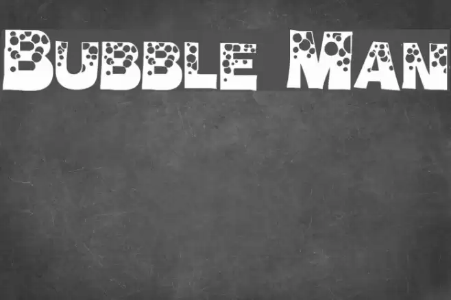 Bubble Man Schriftart examples