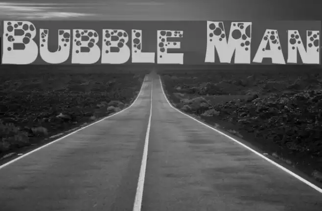 Bubble Man Schriftart examples