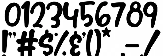 Bubble Mint Font OTHER CHARS