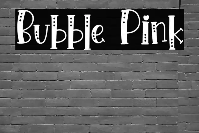 Bubble Pink Font examples