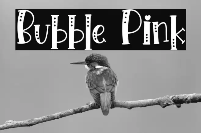 Bubble Pink Font examples