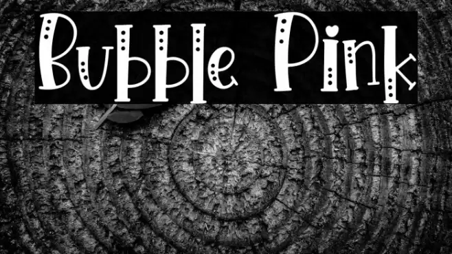 Bubble Pink Font examples