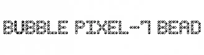 Bubble Pixel-7 Bead  Frei Schriftart Herunterladen