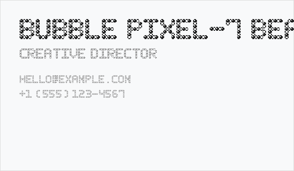 Bubble Pixel-7 Bead Business Card