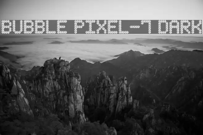 Bubble Pixel-7 Dark Font examples