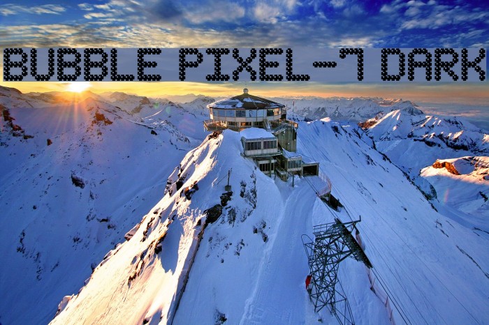 Bubble Pixel-7 Dark Font examples